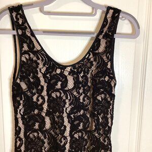 Wilfred Women's Black Lace Sleeveless Mini Sheath Dress Size XXS